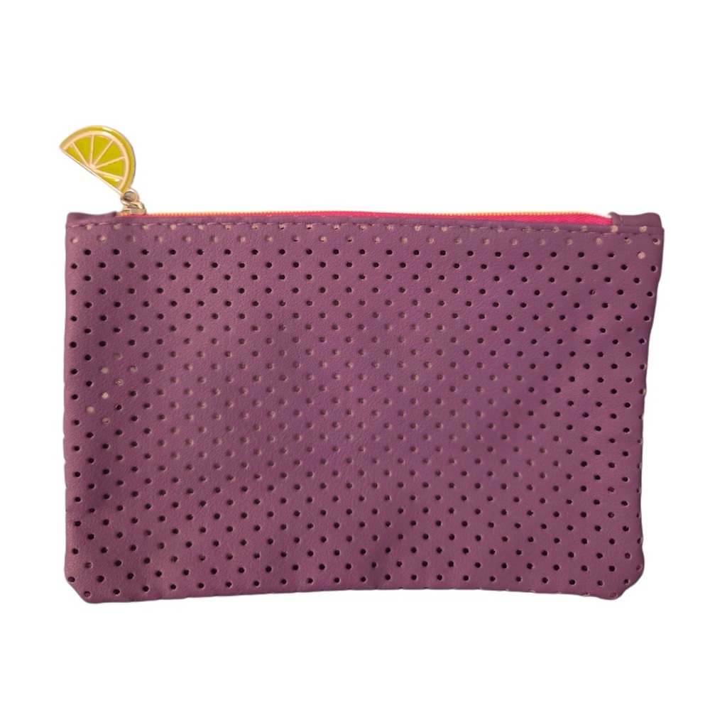 Purple Perforated Cosmetic Make Up Cosmetic Glam Bag!
